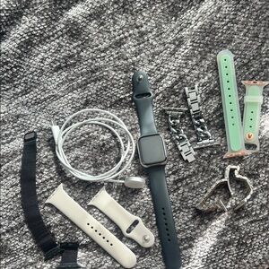 Apple Watch Silver with Black GBand 45mm